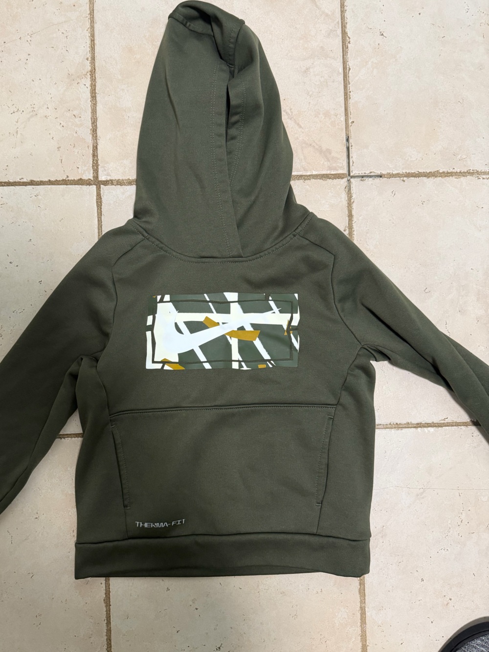 Olive green, Nike hoodie. Size 6